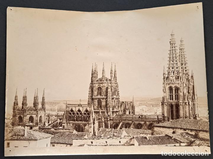 Fotografia antica: ALBUMINA CATEDRAL DE BURGOS. MEDIDAS 23,50 X 17,50 EN BUEN ESTADO VER FOTOGRAFIA