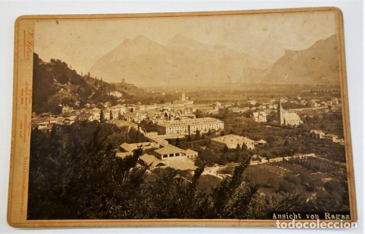 Fotografia antiga: Antigua fotografia de J. Fetzer. Suisse, Ragaz & Walenstadt
