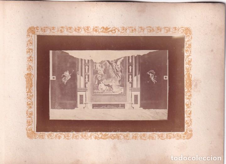 Fotograf&iacute;a antigua: Alb&uacute;mina Pompeya Pompei. Detalle pinturas. No figura fot&oacute;grafo. Italia