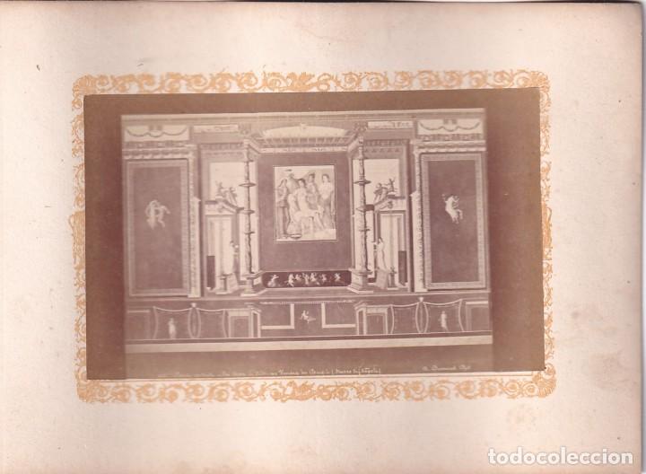 Fotograf&iacute;a antigua: Alb&uacute;mina Pompeya Pompei. Detalle pinturas. No figura fot&oacute;grafo. Italia