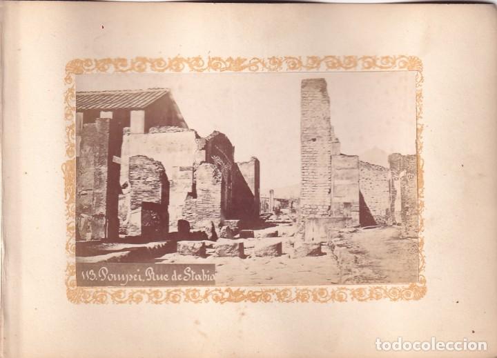 Fotograf&iacute;a antigua: Alb&uacute;mina Pompeya Pompei. Calle de Stabia. No figura fot&oacute;grafo. Italia
