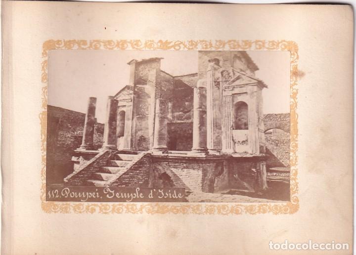 Fotograf&iacute;a antigua: Alb&uacute;mina Pompeya Pompei. Templo de Iside . No figura fot&oacute;grafo. Italia