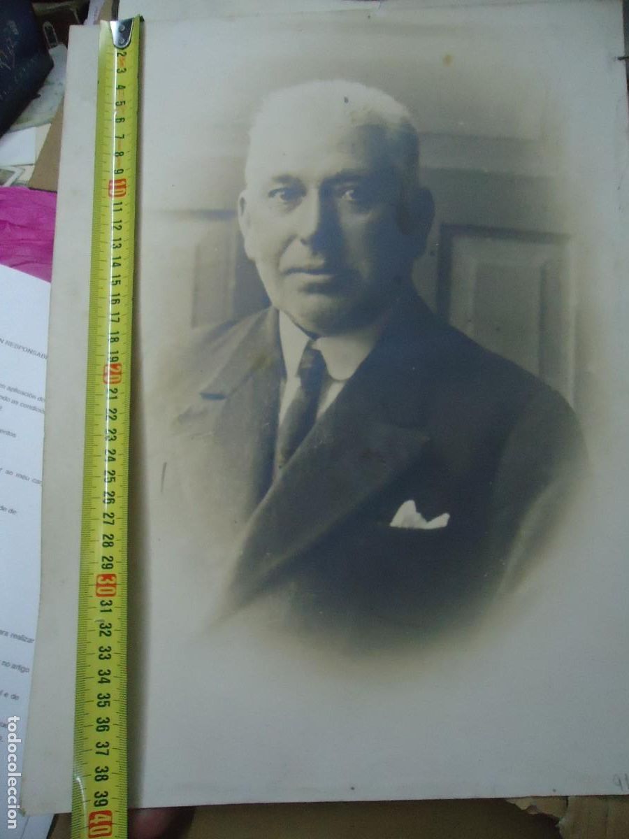 Fotograf&iacute;a antigua: FOTO PERSONAJE DE CORU&Ntilde;A GRAN TAMA&Ntilde;O MIDE 40 X 30cm. BIEN CONSERVADA