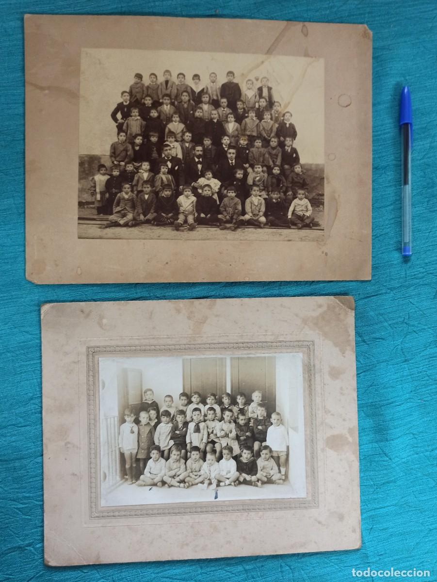 Antique Photography: 2 Antiguas postales de escolares. Principio de S. XX.