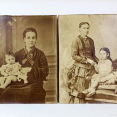 Fotografía antigua: 2 FOTOGRAFÍAS RETOCADAS DE NAPOLEON, BARCELONA. 1880'S. 29X40CM.. Lote 367689194
