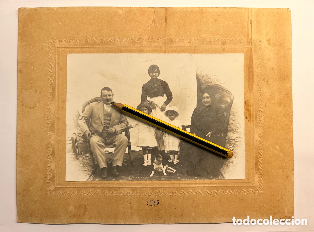 Antique Photography: CORDOBA. Fotograf&iacute;a Albumina&hellip; L&aacute; fam&iacute;lia del perrito&hellip; (a.1915)