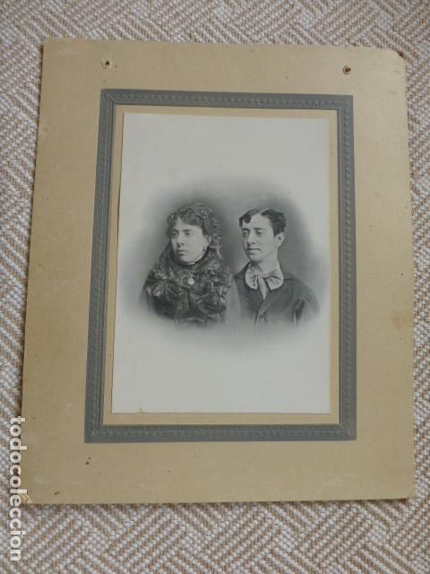 Fotografia antica: RETRATO DE MATRIMONIO ANTIGUA FOTOGRAFIA 21 X 26 CMTS