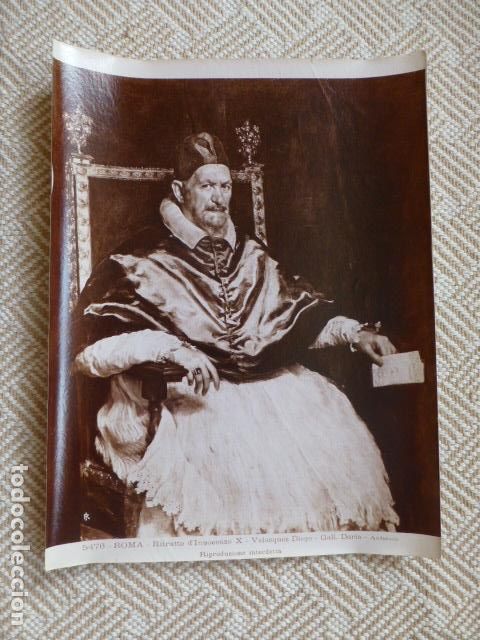 Fotograf&iacute;a antigua: RETRATO DE INOCENCIO X DE VELAZQUEZ ALBUMINA SIGLO XIX ALBUMINA 20 X 25 CMTS