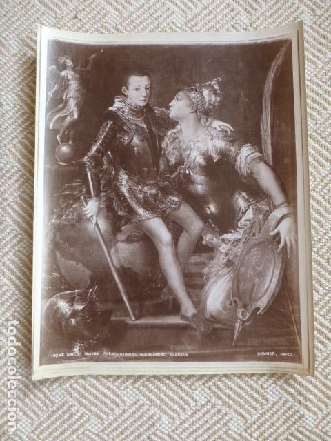Fotografia antiga: RETRATO DE ALEJANDRO FARNESIO POR PARMIGIANINO ALBUMINA SIGLO XIX ALBUMINA 20 X 25 CMTS