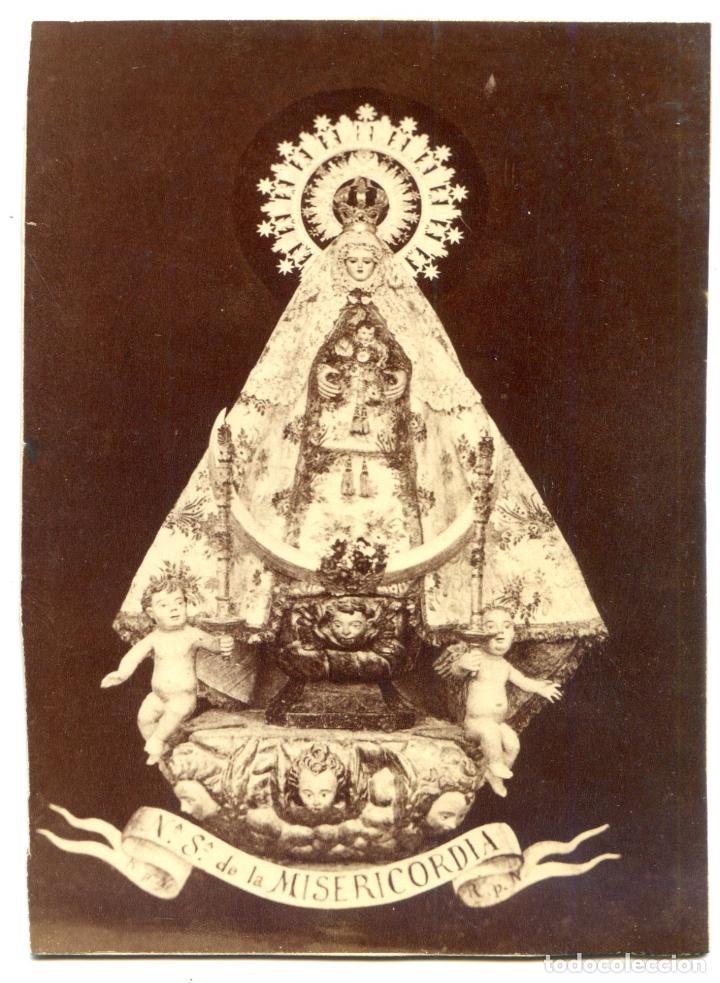 Fotograf&iacute;a antigua: Nuestra Se&ntilde;ora de la Misericordia, Fotograf&iacute;a alb&uacute;mina de 9,7x13,4 cm. Virgen