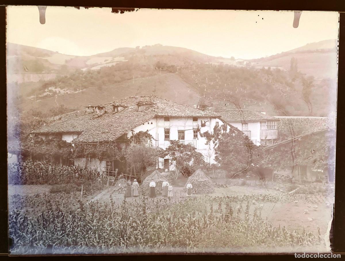 Antique Photography: FOTOGRAFIA DE BERRIATUA (VIZCAYA) NEGATIVO EN CRISTAL, CASA DE DICHA LOCALIDAD 1906, LA HEMOS POSITI