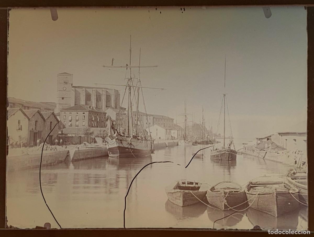 Alte Fotografie: FOTOGRAFIA DE ZUMAYA (GUIPUZCOA) NEGATIVO EN CRISTAL, LA ALBUMINA ESTA UN POCO SUELTA TAL COMO PUED