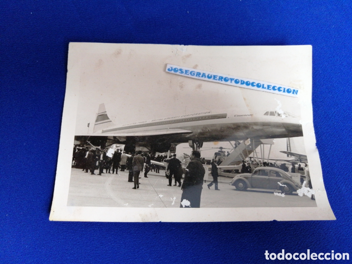 Fotograf&iacute;a antigua: CONCORDE EN PISTA AEROPUERTO FOTOGRAF&Iacute;A ANTIGUA DIF&Iacute;CIL DE ENCONTRAR