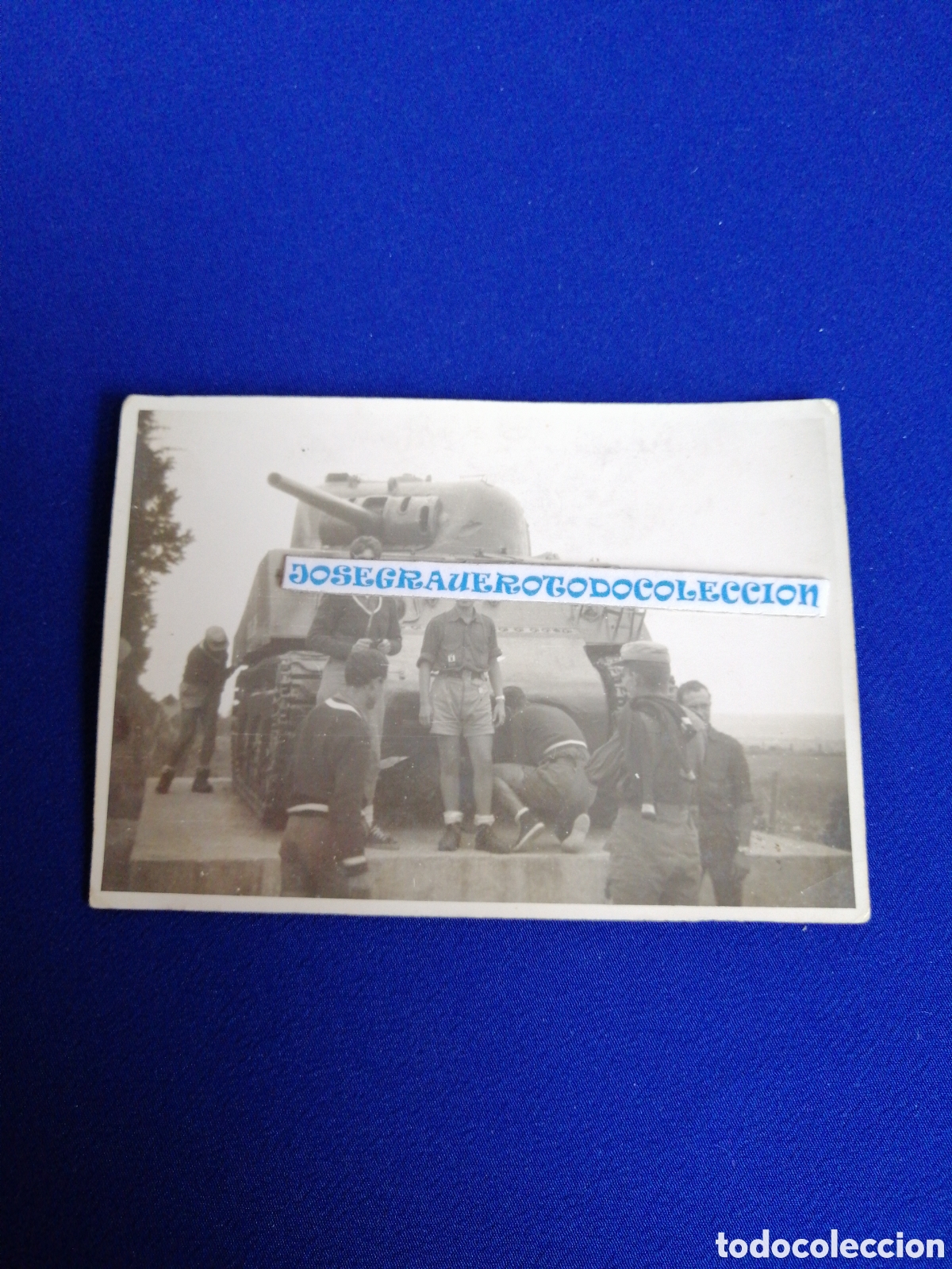 Fotograf&iacute;a antigua: TANQUE FRANCIA MONUMENTO AL GENERAL PETEN TANQUE REAL A&Ntilde;O 1955 FOTOGRAF&Iacute;A ANTIGUA