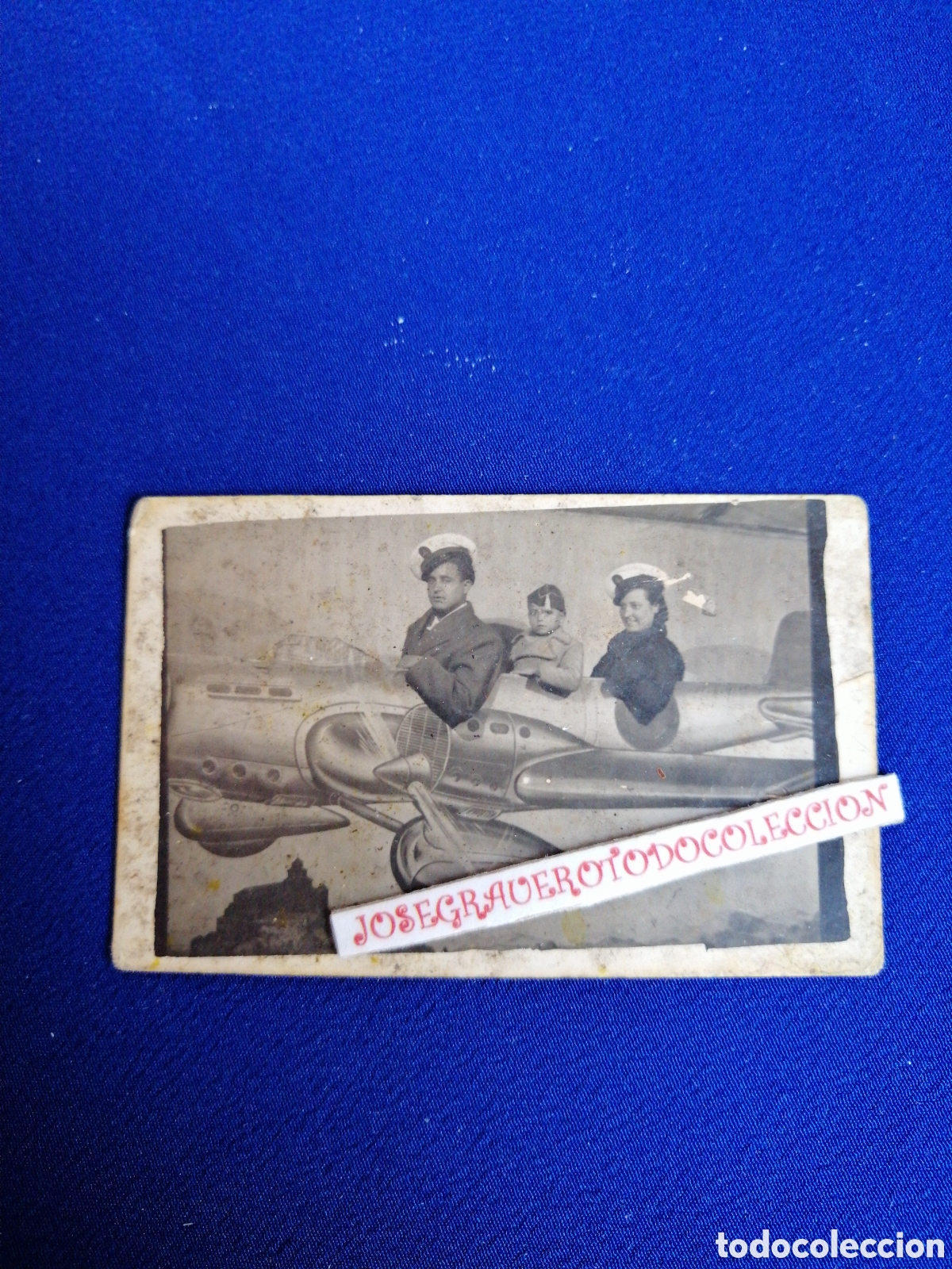 Alte Fotografie: FOTOMATON MINUTERO AVION CON MODELOS FOTOGRAF&Iacute;A ANTIGUA