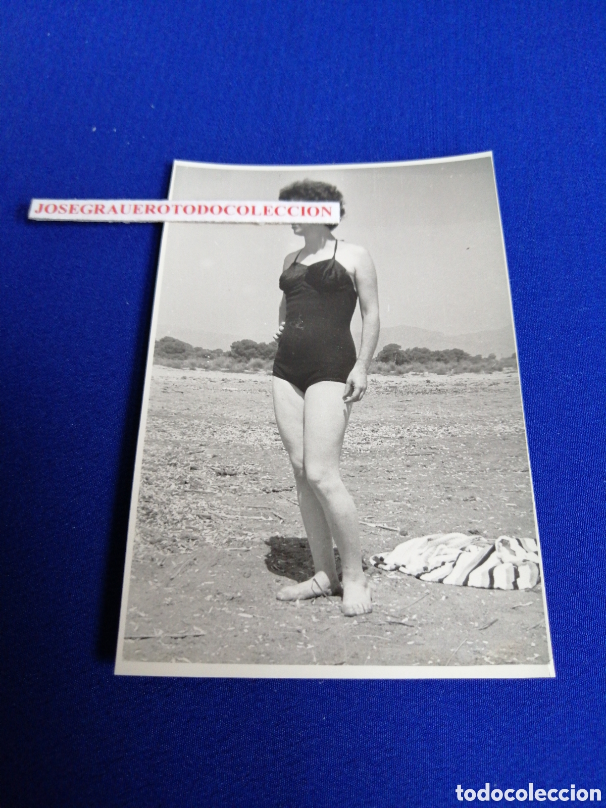 Alte Fotografie: MODELO EN BA&Ntilde;ADOR A&Ntilde;O 1955 FOTOGRAF&Iacute;A ANTIGUA