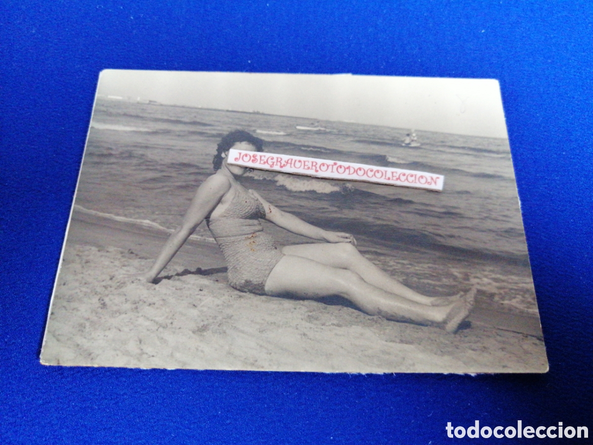 Fotografia antica: PLAYA MODELO EN BA&Ntilde;ADOR FOTOGRAF&Iacute;A ANTIGUA