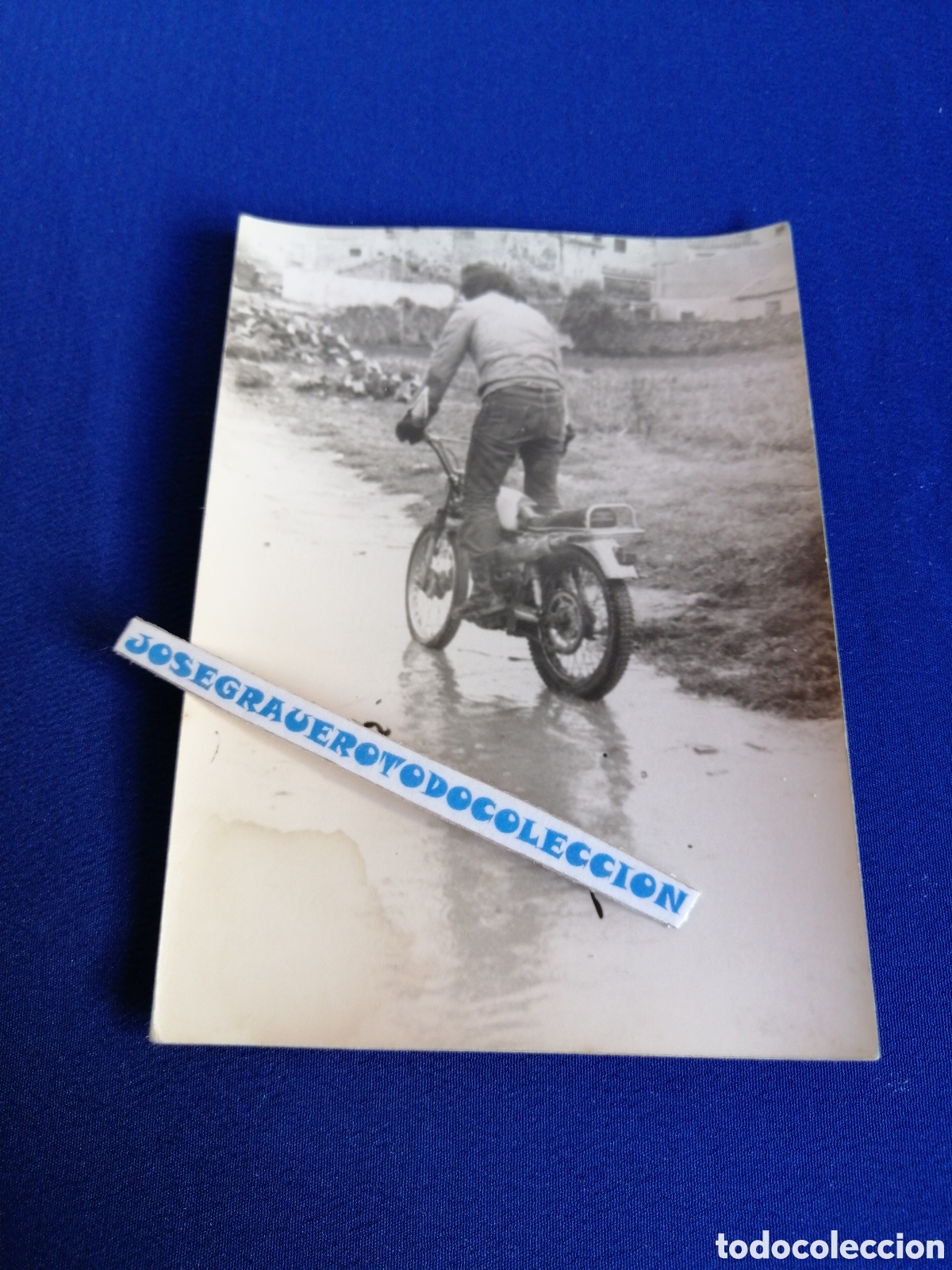 Fotografia antica: MOTOCROSS CON MODELO FOTOGRAF&Iacute;A ANTIGUA