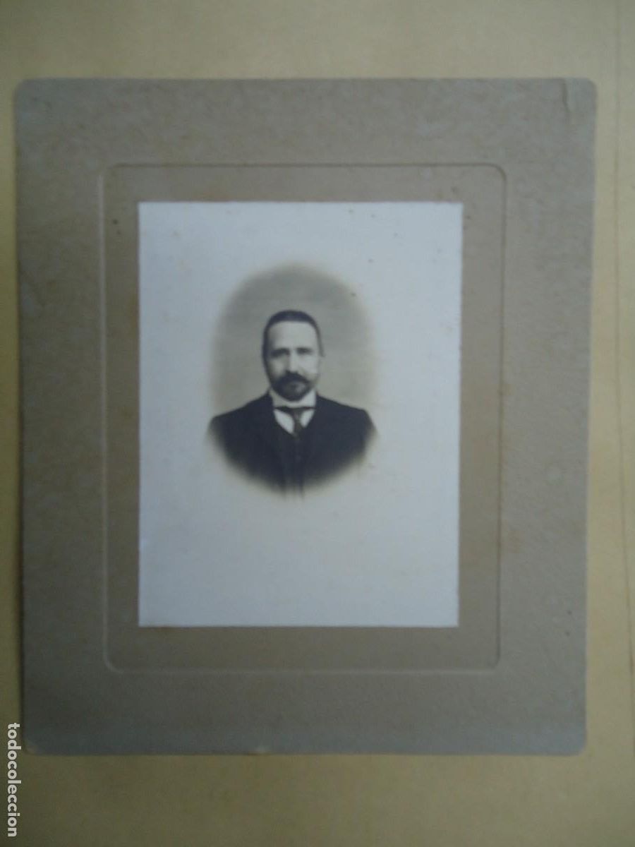 Fotograf&iacute;a antigua: Foto original de SIN FIRMA PERO DE ALTA CALIDAD &Eacute;POCA DE 1900 PERSONAJE A INVESTIGAR Mide 18,5 x 16