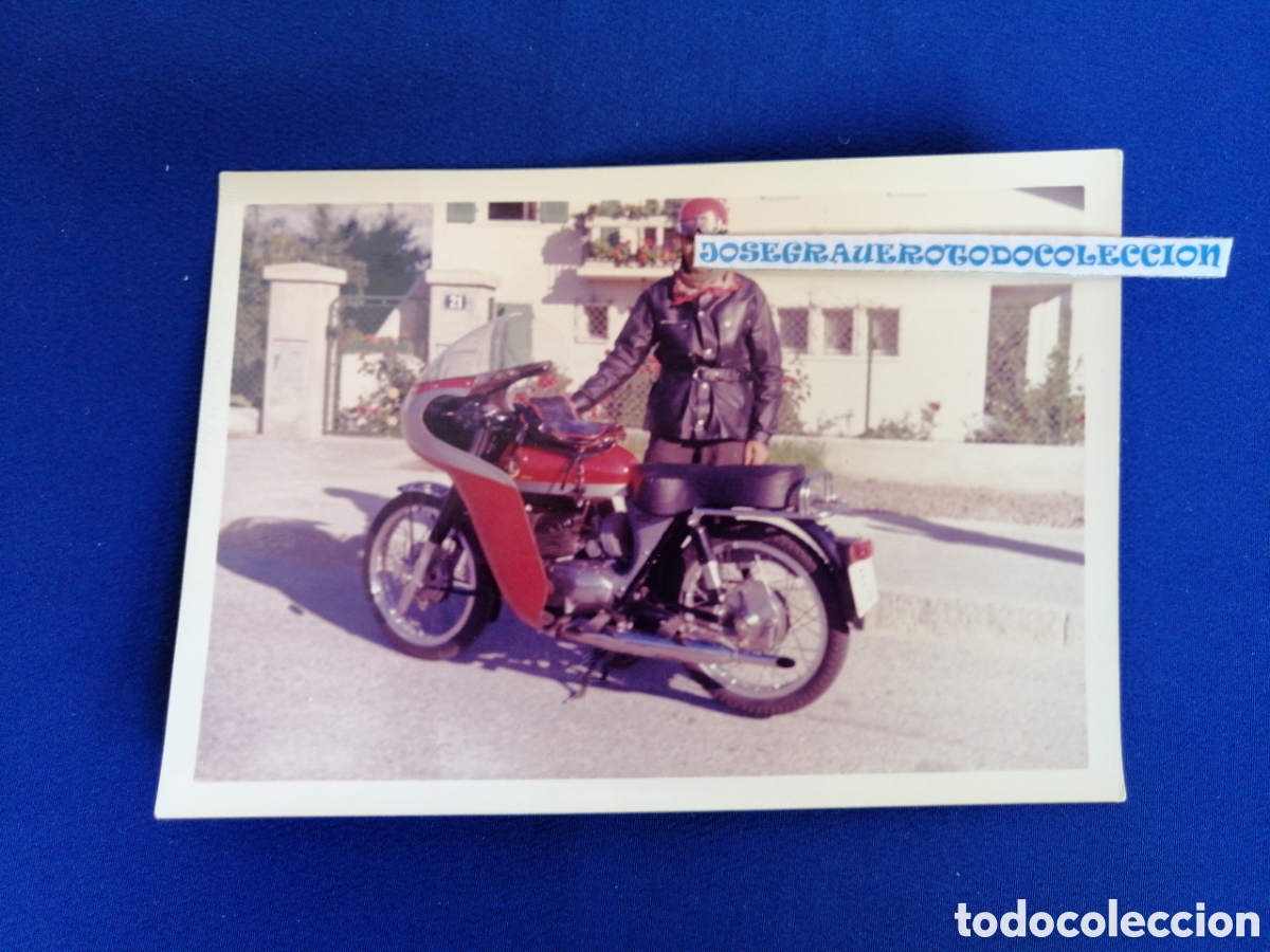 Fotografia antica: MOTORISTA CON CASCO FOTOGRAF&Iacute;A ANTIGUA