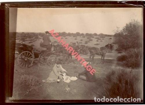 Antique Photography: SEVILLA, SIGLO XIX, ALTA SOCIEDAD EN EL CAMPO, 90X60MM