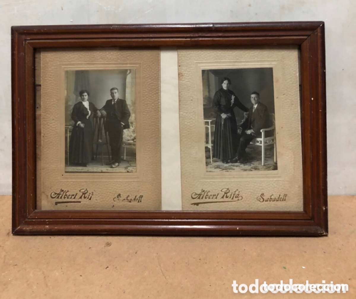 Fotografia antica: Cuadro con fotograf&iacute;a original antigua en blanco y negro