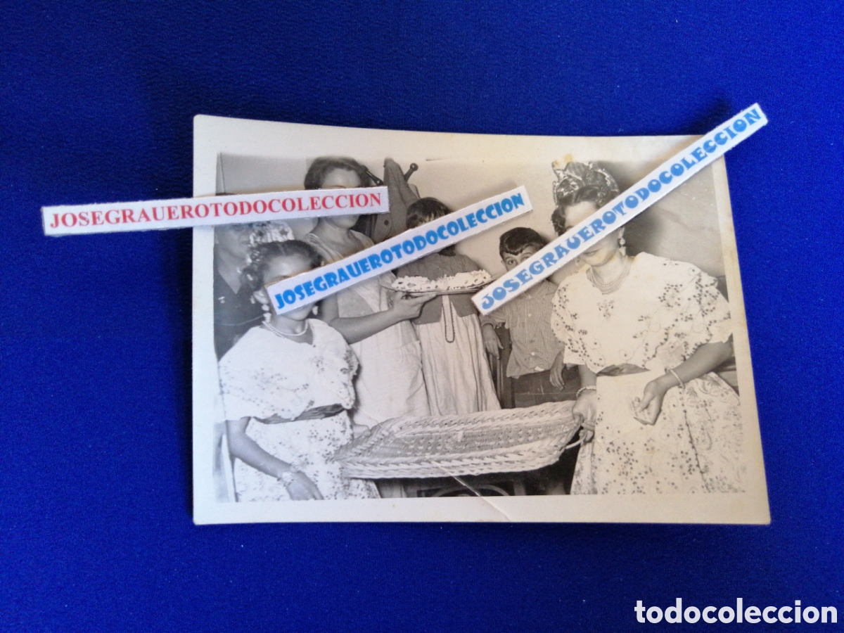 Fotografia antica: FALLERAS MODELOS POSANDO FOTOGRAF&Iacute;A ANTIGUA