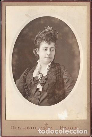 Antique Photography: FOTOGRAFIA RETRATO MUJER - FOTO DIS DERI PARIS - ALBUMINA-3644