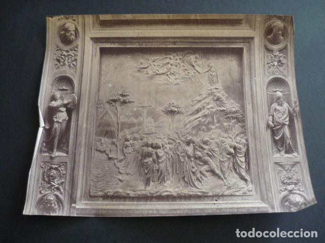 Alte Fotografie: FLORENCIA ITALIA PUERTA DEL BAPTISTERIO ALBUMINA SIGLO XIX 18,5 X 24 CMTS