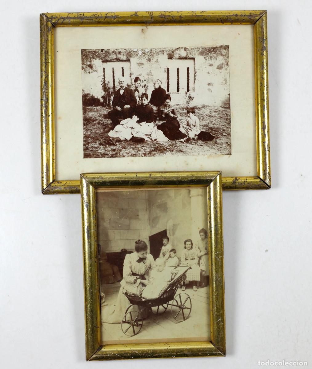 Fotograf&iacute;a antigua: FAMILIA DE JUAN GIRONA, 2 FOTOGRAF&Iacute;AS DE 1887, REALIZADAS EN EL CORRAL DEL CASTILLO.