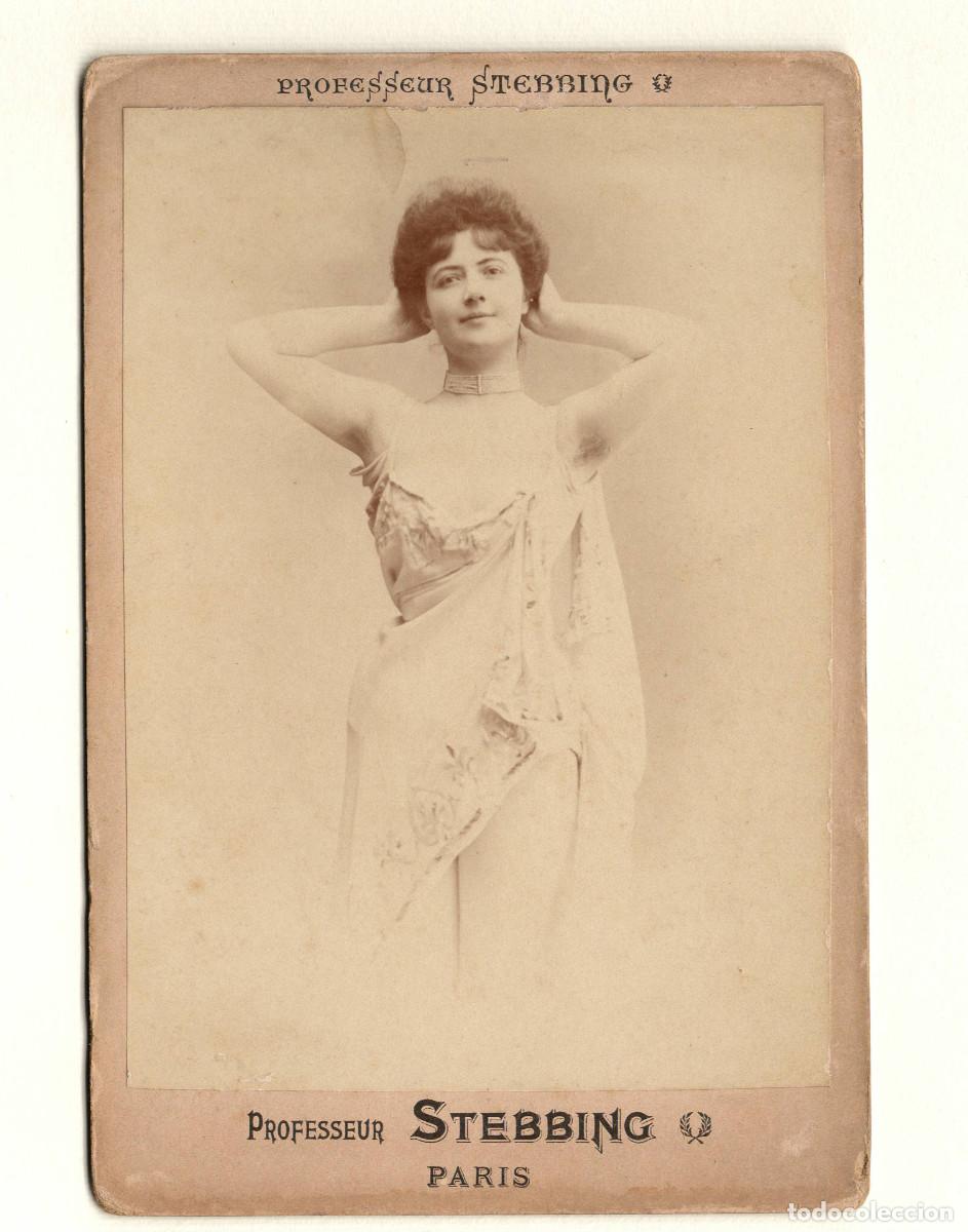 Antique Photography: PR&Eacute;BEL. ACTRIZ O CANTANTE CON NOMBRE REVERSO, FOTO: STEBBING, 1900'S. 11X16,5CM.
