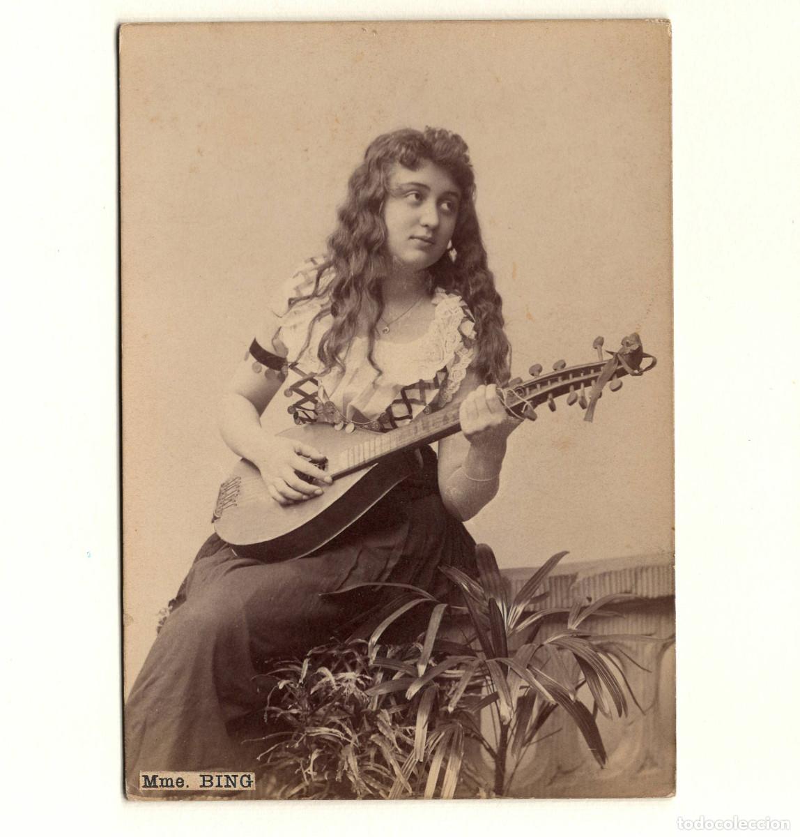 Antique Photography: MADAMME BING, ACTRIZ O CANTANTE, 1900'S. 10X14 CM.