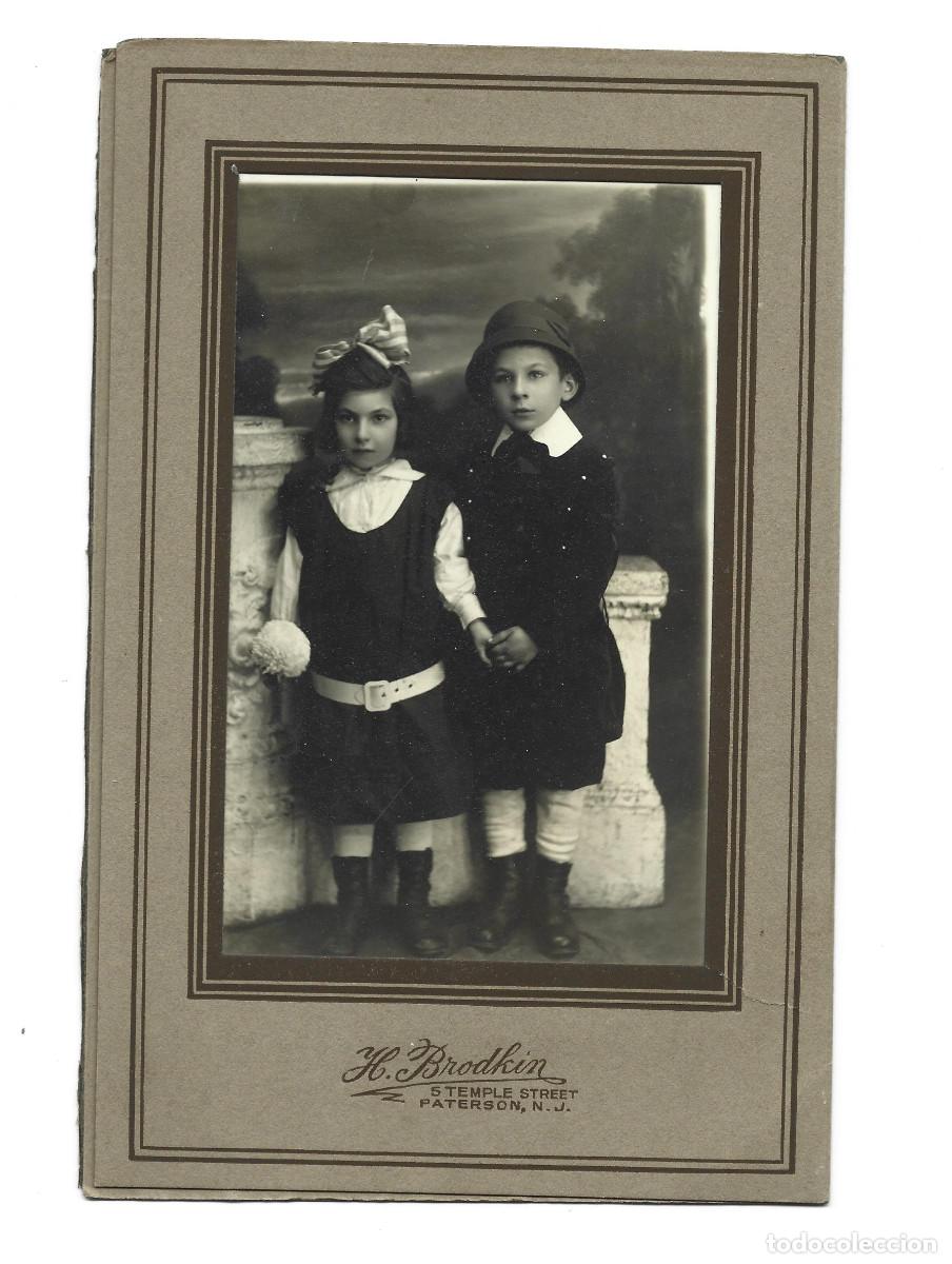 Fotografia antiga: ANTIGUA FOTO H.BRODKIN-5 TEMPLE STREET-PATERSON, N.J