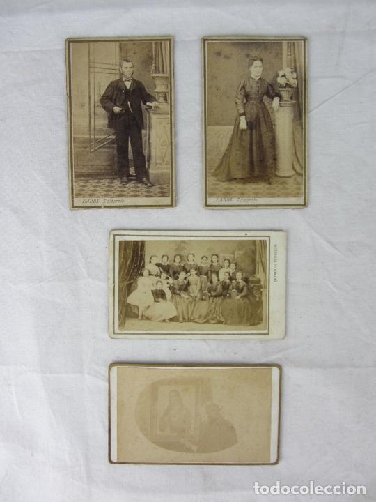 Fotograf&iacute;a antigua: LOTE DE 4 FOTOGRAF&Iacute;AS ALB&Uacute;MINA SIGLO XIX