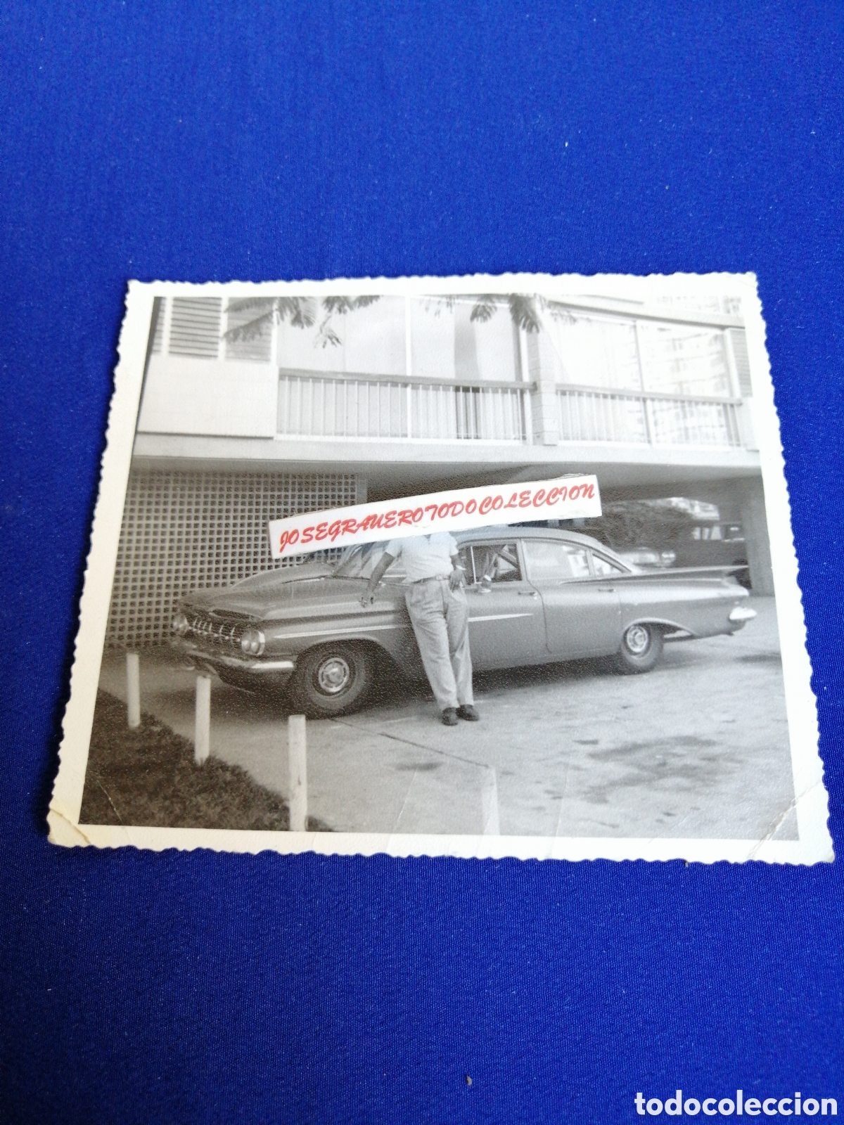 Antique Photography: COCHE ANTIGUO CON MODELO CARACAS (VENEZUELA) A&Ntilde;O 1959 FOTOGRAF&Iacute;A ANTIGUA