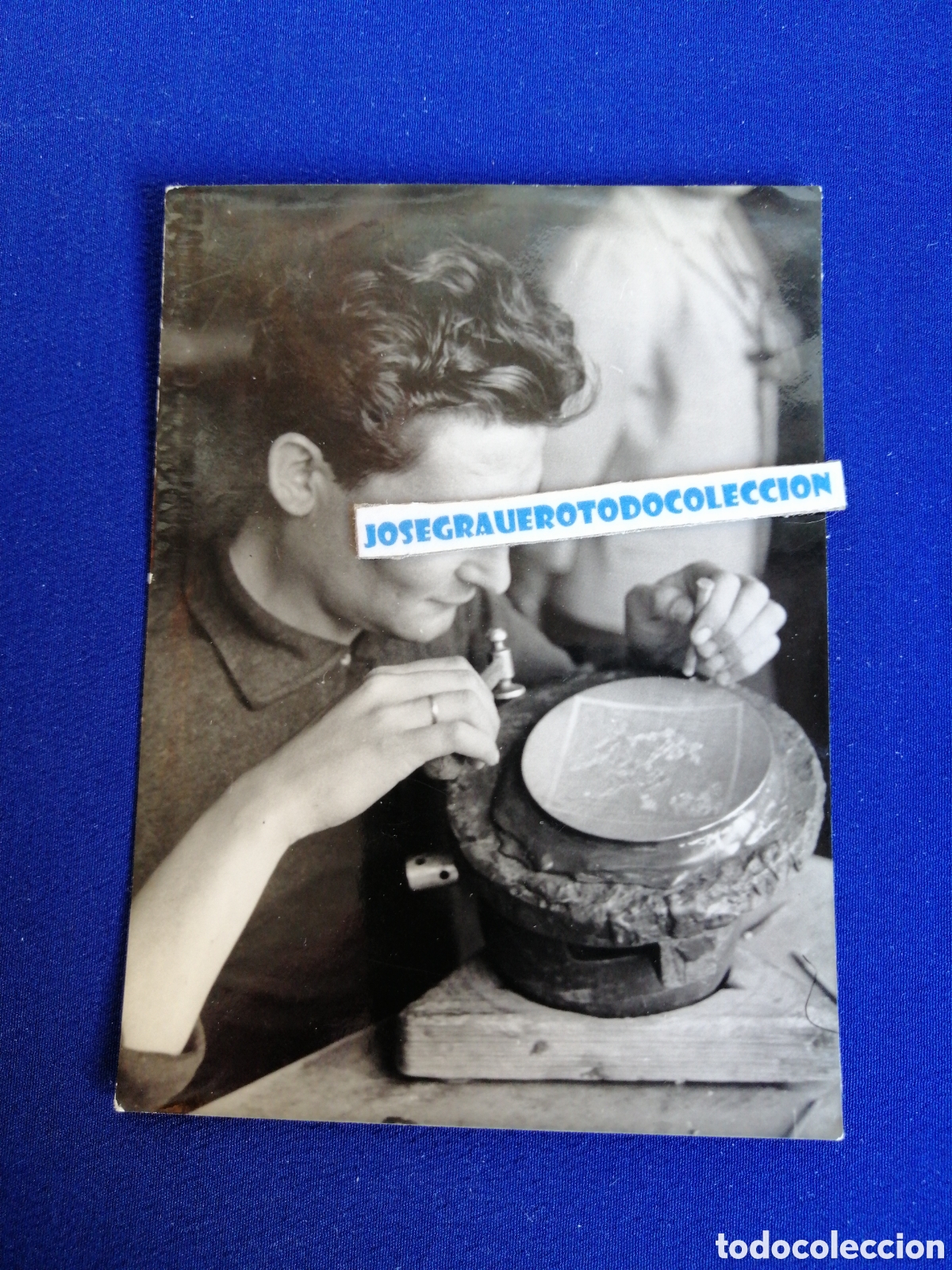 Antique Photography: ORFEBRE TRABAJANDO TOLEDO A&Ntilde;O 1963 FOTOGRAF&Iacute;A ANTIGUA