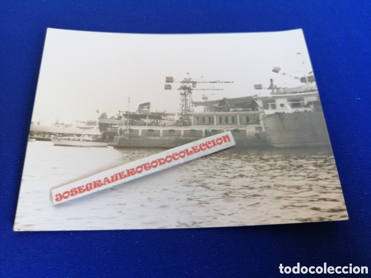 Fotografia antica: PUERTO CON BARCOS FOTOGRAF&Iacute;A ANTIGUA