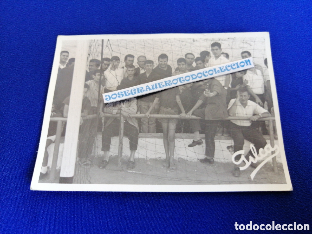 Fotograf&iacute;a antigua: AFICIONADOS F&Uacute;TBOL PORTER&Iacute;A FOTOGRAF&Iacute;A ANTIGUA CON SELLO FOTOGRAFICO CASTELL&Oacute;N