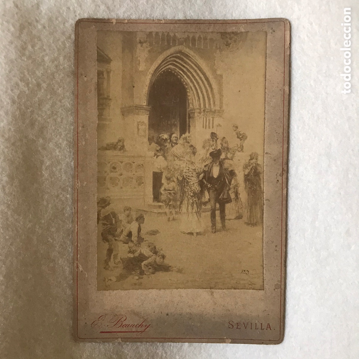 Fotograf&iacute;a antigua: ANTIGUA FOTOGRAF&Iacute;A DEL CUADRO / E. BEAUCHY / PINTURA / COSTUMBRISMO / SEVILLA