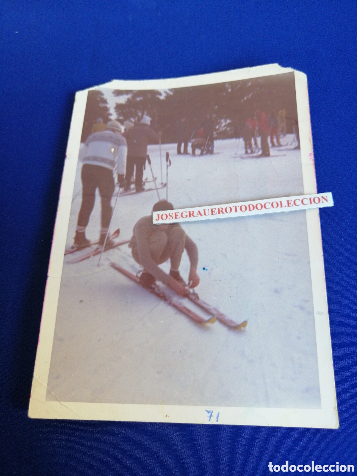 Alte Fotografie: ESQUIADOR NAVACERRADA A&Ntilde;O 1971 FOTOGRAF&Iacute;A