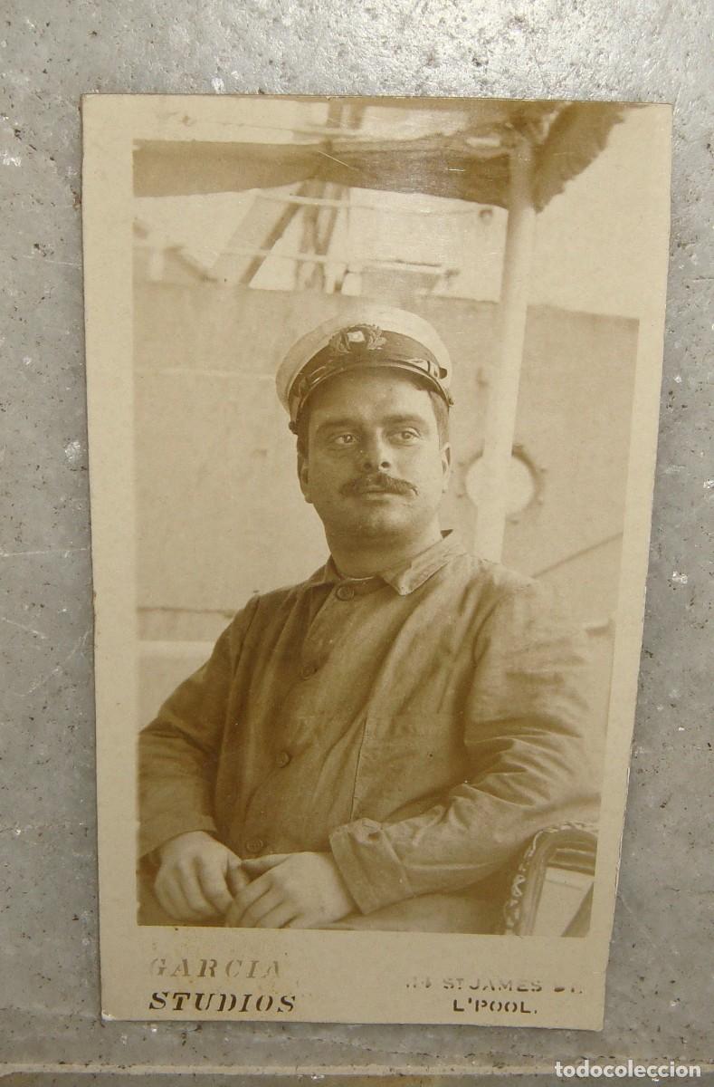 Antique Photography: Antigua fotograf&iacute;a. Maquinista de Barco. Garcia Studios.