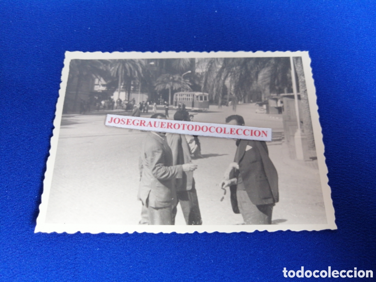 Fotograf&iacute;a antigua: TRANVIA CON MODELOS FOTOGRAF&Iacute;A ANTIGUA