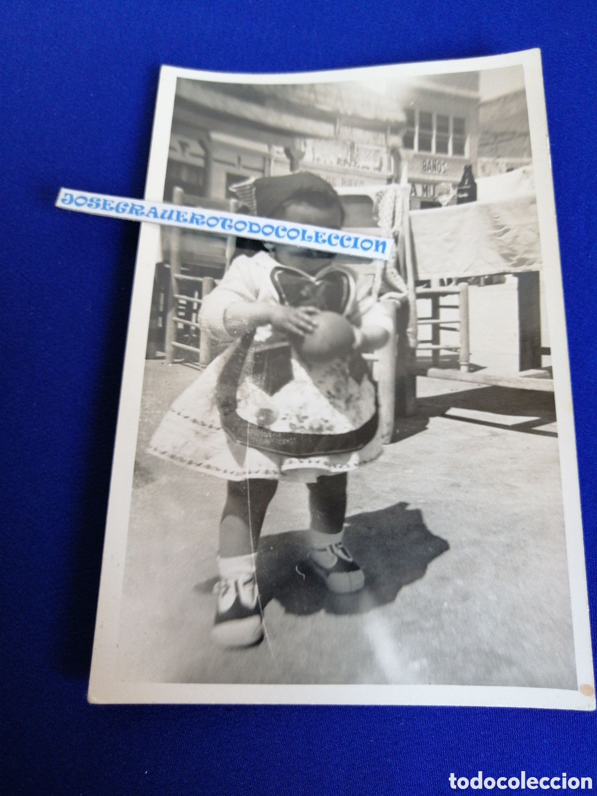 Fotograf&iacute;a antigua: NI&Ntilde;A MODELO PLAYA DE LA MALVARROSA BA&Ntilde;OS LA MURCIANA FOTOGRAF&Iacute;A ANTIGUA