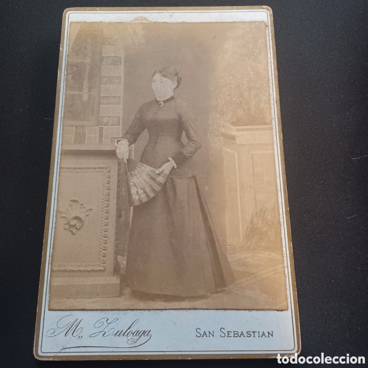 Fotograf&iacute;a antigua: FOTOGRAFIA M.ZULOAGA -SE&Ntilde;ORA -SAN SEBASTIAN -16.5x10.5