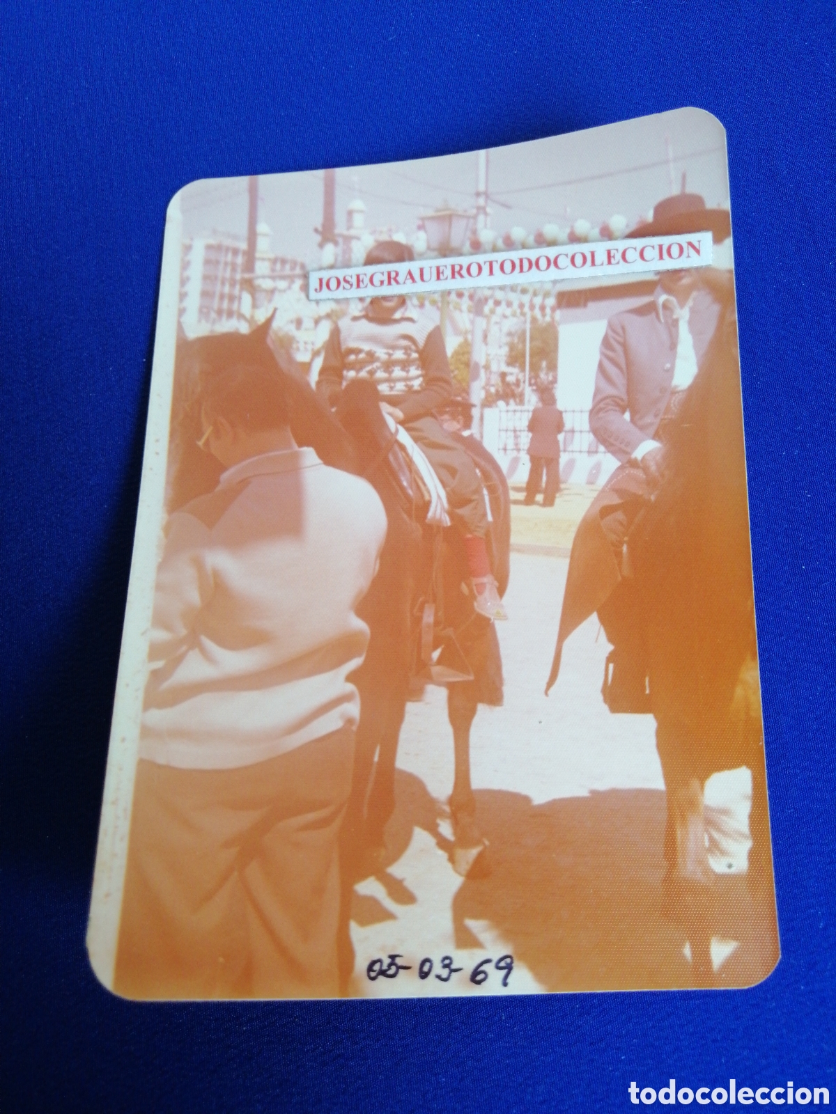 Photographie ancienne: ANDALUCES A CABALLO FERIA