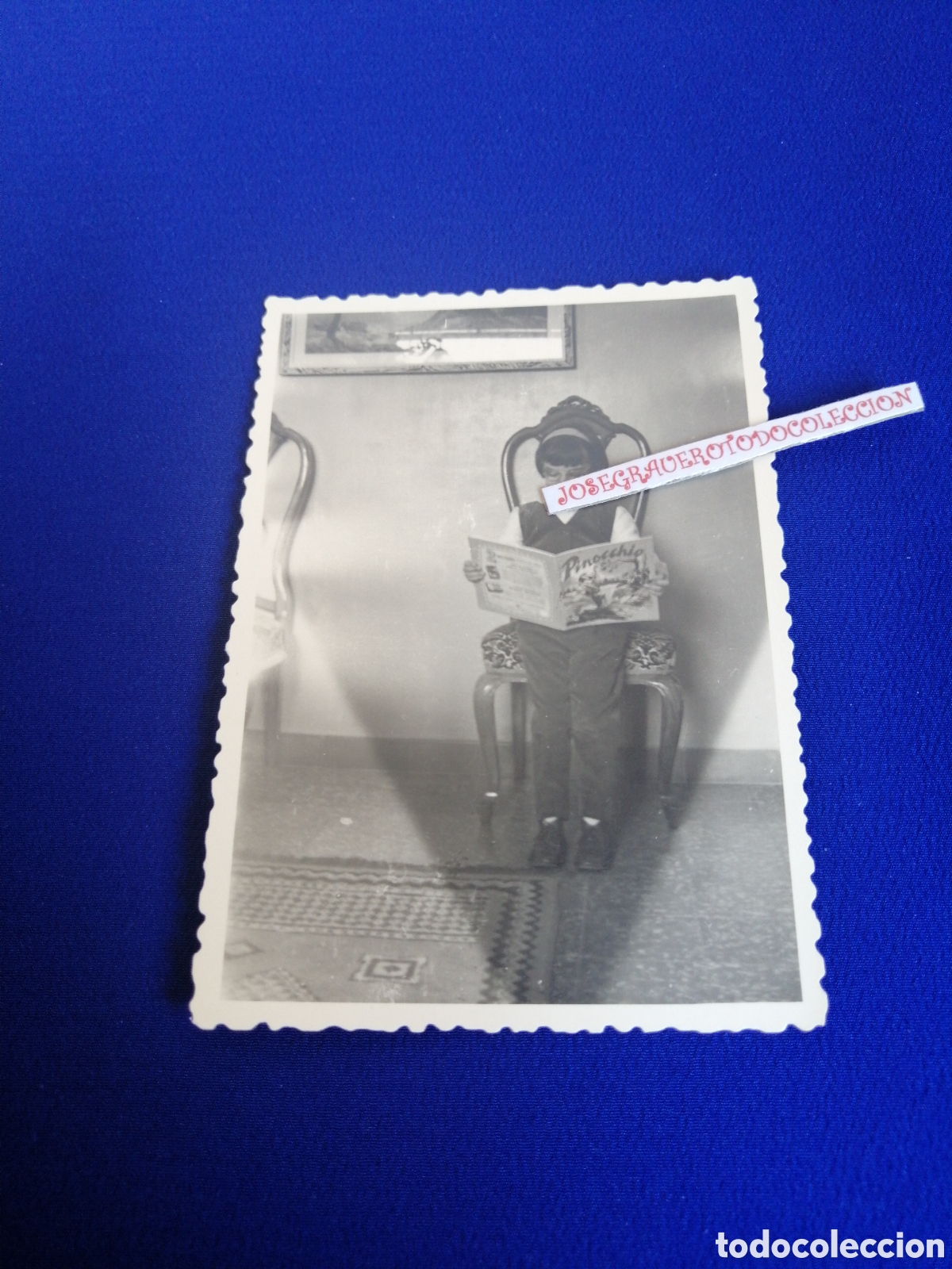 Photographie ancienne: NI&Ntilde;A MODELO CON TBO PINOCCHIO FOTOGRAF&Iacute;A ANTIGUA