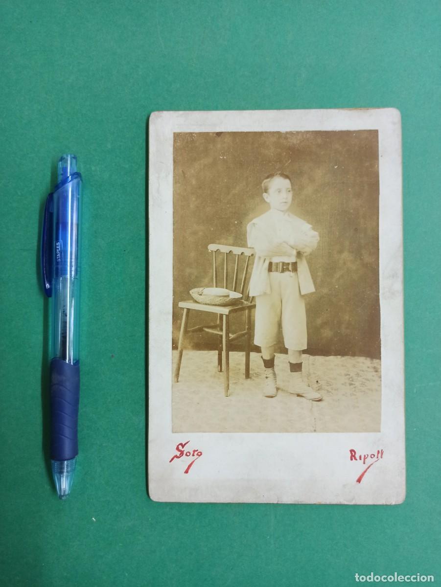 Antique Photography: Antigua fotografia de ni&ntilde;o de principio S. XX. Fotografia de Ripoll. Original.
