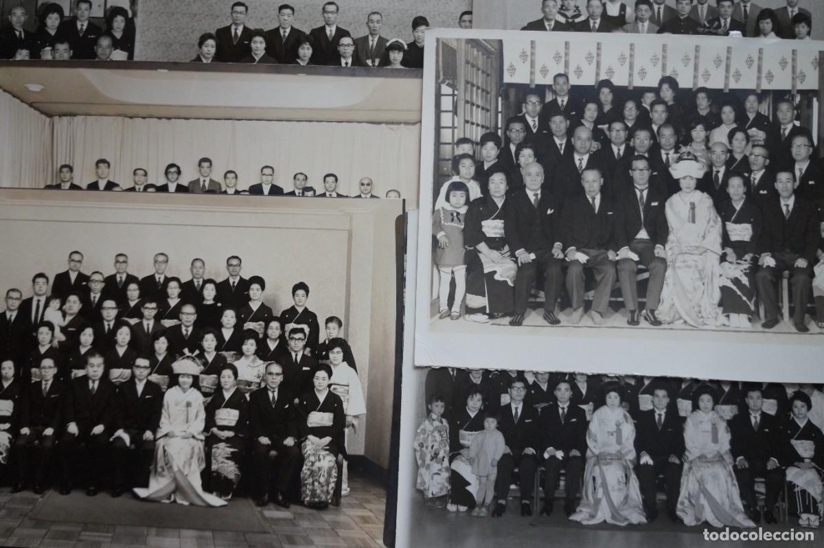 Fotografia antica: Lote de 7 fotograf&iacute;as japonesas de bodas. Antiguas en blanco y negro.