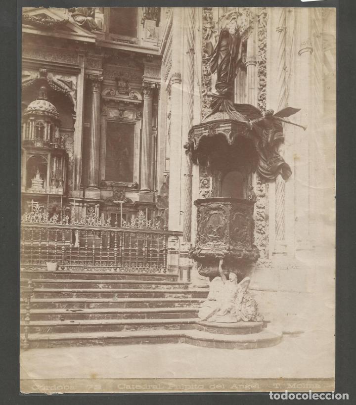 Antique Photography: CORDOBA-CATEDRAL PULPITO DEL ANGEL-T.MOLINA-FOTOGRAFIA ANTIGUA-VER FOTOS-(K-10.718)
