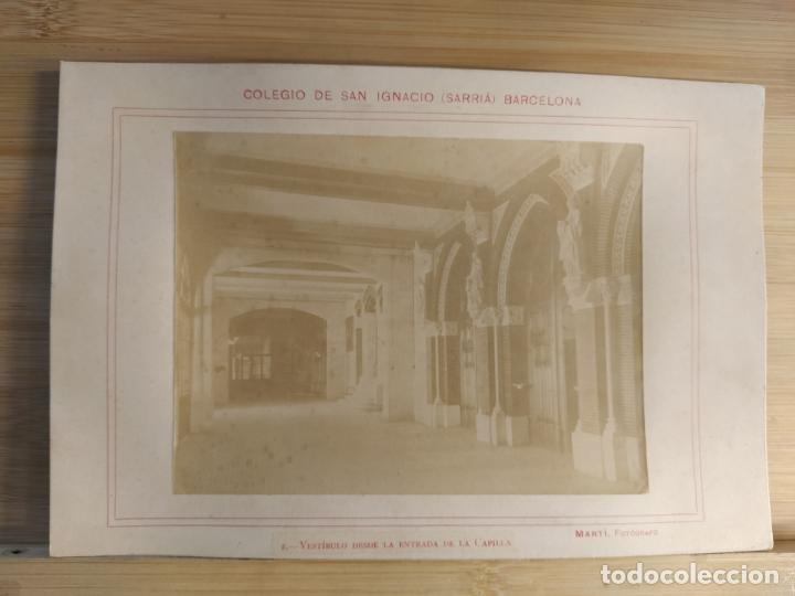 Antique Photography: BARCELONA-SARRIA-COLEGIO DE SAN IGNACIO-VESTIBULO CAPILLA-FOTOGRAFIA ANTIGUA-VER FOTOS-(K-10.754)